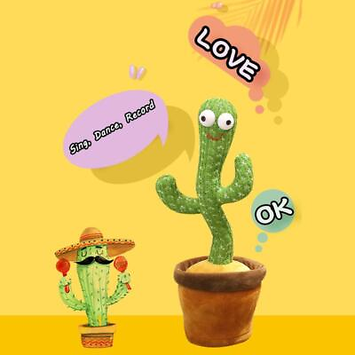 #ad 1pc Dancing Talking Cactus Toys For Baby Boys And Girls Singing Mimicking Recor $10.99
