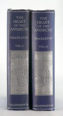 #ad Ernest Shackleton 1st Ed 1909 The Heart Of The Antarctic British Expedition HC $1000.00