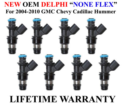 #ad NEW OEM 8X Delphi Fuel Injectors For 04 10 Chevy Cadillac GMC 4.8L 5.3 6.0 6.2L $325.00