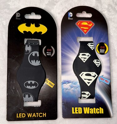 #ad DC Comics Batman amp; Superman LED Watches $19.99