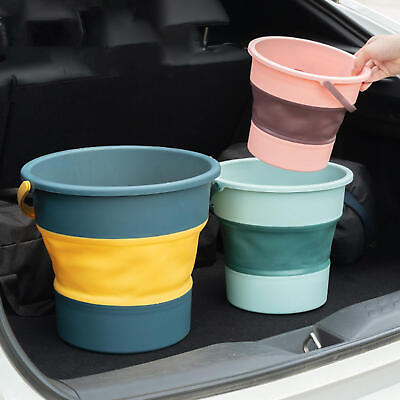#ad Collapsible Bucket Portable Folding Bucket With Sturdy Handle Camping Bucket 1pc $33.37