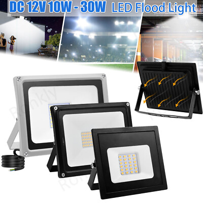 #ad LED Flood Light 12V 10W 20W 30W Spotlight Security Yard Garden Outdoor Lamp IP65 $4.60