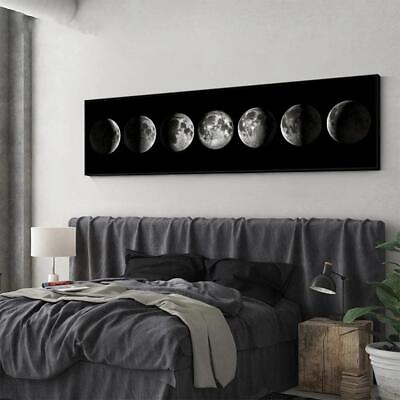 #ad Wall Art Moon Phase Black White Posters Aesthetic Canvas Art Prints Abstract Pai AU $87.39