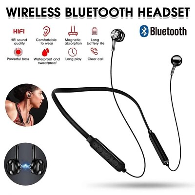 #ad Waterproof Bluetooth 5.0 Earbuds Stereo Sport Wireless Headphones in Ear Headset $7.99