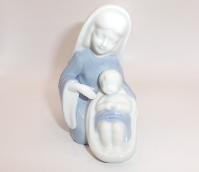 #ad Vintage Madonna amp; Child Jesus Porcelain Ceramic Figurine Statue 4quot; Japan $12.99