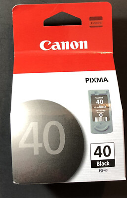 #ad Genuine Canon Pixma Series Fine Ink Cartridge 40 BLACK PG 40 NEW $18.78