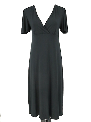 #ad Ralph Lauren Jeans Company Black Dress Size Medium Womens Stretch Knit Long $29.77