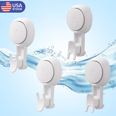 #ad TAILI 4 Pack Suction Cup Hooks Combined Suction Cups Heavy Duty Shower Hooks $12.99