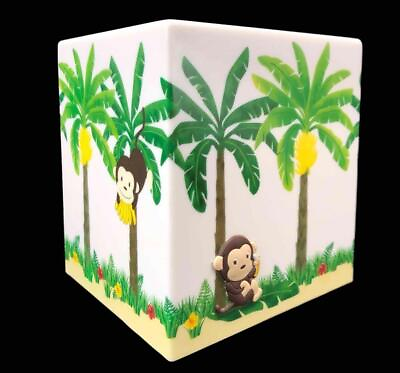 #ad Bed Bath amp; Beyond Exclusive Motion Monkey Tissue Box Cover Vinyl 3D Palm Trees $18.66