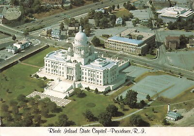 #ad #ad Postcard RI Providence Rhode Island State Capital Building Aerial View $5.39