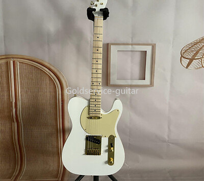 #ad Custom White TL Electric Guitar Special Gold Binding Maple Fretboard Hot Sale $195.04