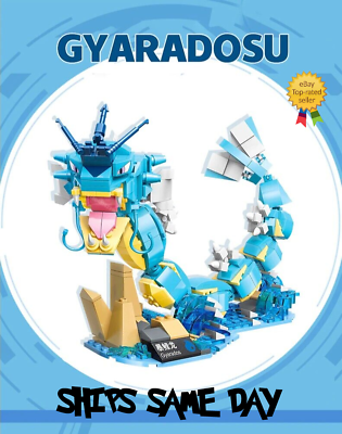 #ad ✅ Official Pokémon Gyarados Building Blocks Set 481pcs Creative DIY Fun Toy NEW $49.97