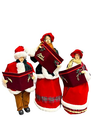 #ad Christmas Caroler Family Set 3 Decor 28 “ Tall Vintage $134.06