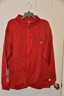 Georgia Bulldogs UGA Champion Full Zip Pullover Shirt Size XL Red Sweater $29.99