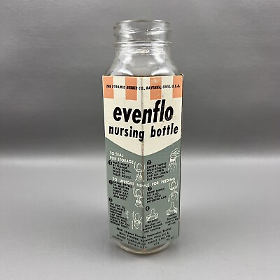 #ad #ad Vintage 1960s Evenflo 8oz Glass Baby Bottle Original Packaging $11.99
