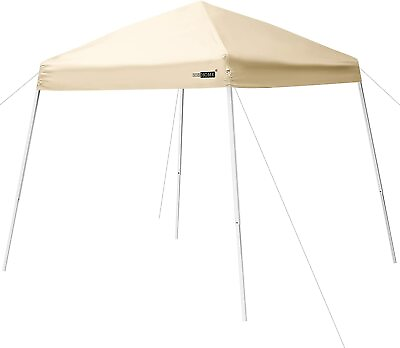 #ad Easy Pop Up Canopy Outdoor Slant Leg 8X8ft Party Tent beige Wedding Gazebo $59.99