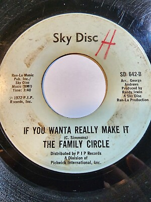 FAMILY CIRCLE: if you wanta really make it change SKY 45 RPM GOOD F215 $8.95