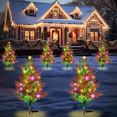 #ad Christmas Decorations Outdoor Solar Lights: 4 Pack Upgraded 10 LED Solar Chri... $28.82