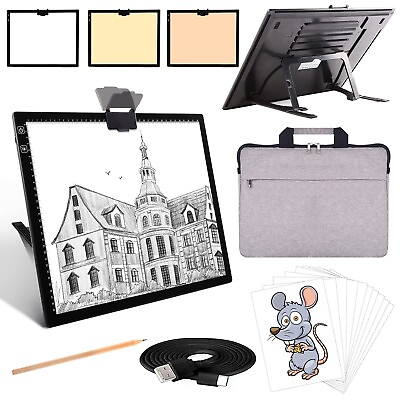 #ad Elice Rechargeable A3 Light Pad with Carry Bag Top Clip Foldable Stand 3 C... $104.06