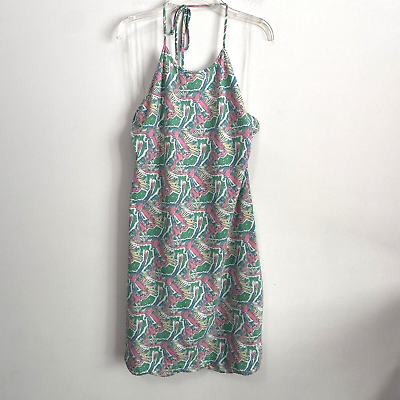 #ad Lauren James Macawl Me Halter Paige Dress XL Summer Sundress Tie Neckline NEW $45.99