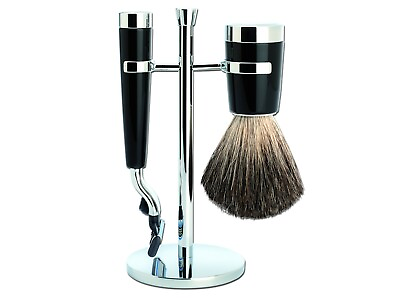 #ad Böker Boker Solingen Shaving Set Advance Brush Dachszupfhaar Shaver Fine Resin $127.05