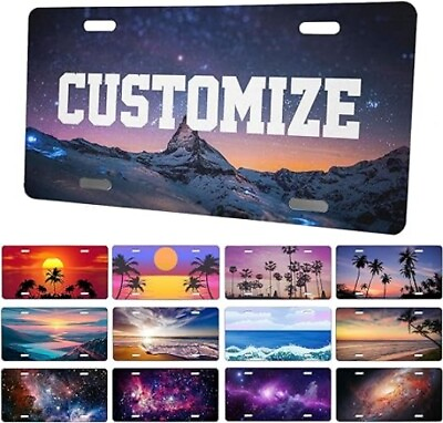 #ad Personalized License Plates for Front of Car Customized Aluminum License Plate $10.99