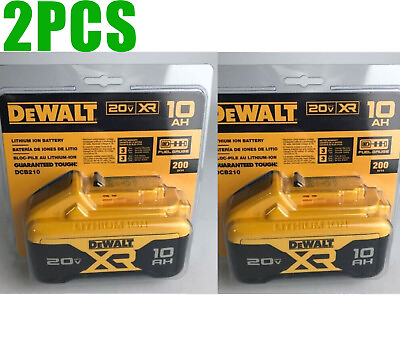 #ad DeWalt DCB210 2 2 20V MAX XR 10 Ah Li Ion Batteries New $149.98