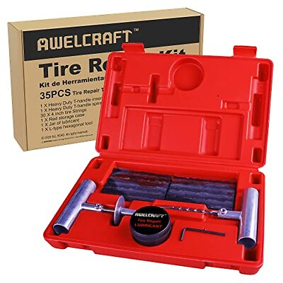 #ad 35 Piece Universal Heavy Duty Tire Plug Kit to Fix Punctures and Plug Flats ... $29.03