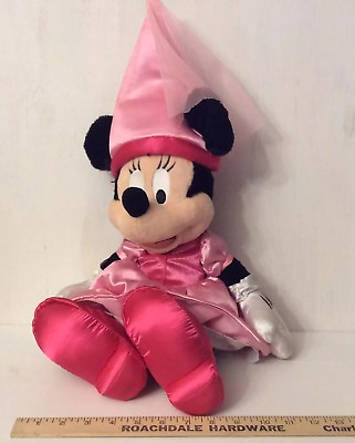 #ad Minnie Mouse Disney Princess Large 22 Inch Doll Pink Satin Dress Plush W Hat $14.99