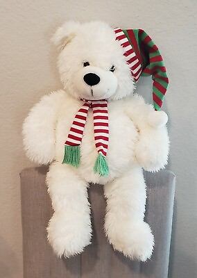 #ad White Christmas Bear TLT Toys May Department with Hat amp; Scarf $26.99