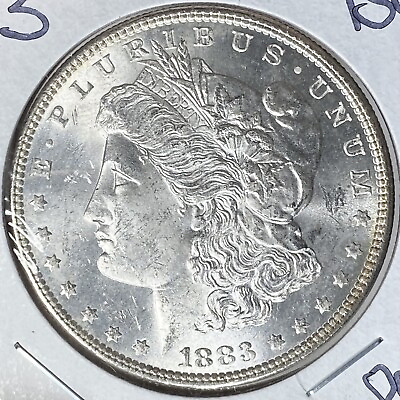 #ad 1883 Morgan Silver Dollar CHOICE BU UNCIRCULATED MS Nice Luster E612 QML $66.39