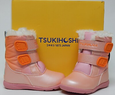 #ad Tsukihoshi Teddy Size 7 M T EU 23 Toddlers Girls Waterproof Winter Boots Pink $29.99