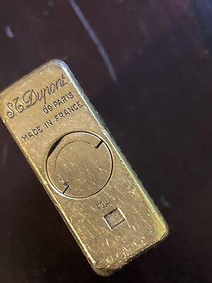 #ad Authentic VINTAGE S.T. DUPONT 20 MIC GOLD DIAMOND PATTERN LIGHTER France $400.00