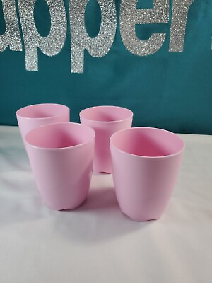 #ad Tupperware Set of 4 Open House Floresta Tumblers 9 oz 275ml Pink Delight Pink $19.99