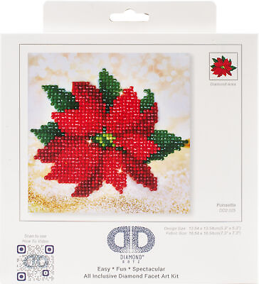 #ad Diamond Dotz Diamond Embroidery Facet Art Kit 8quot;X8quot; Poinsettia DD2025 $14.99