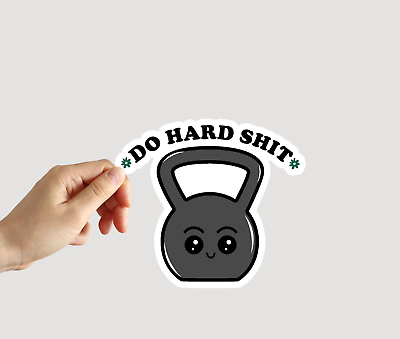 #ad Gym Fitness Sticker Dumbbell Sticker Water Bottle Laptop Car Notebook Sticker $3.25
