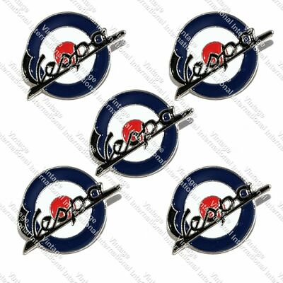 #ad Vespa Enamel Lapel Pin Badge Emblem 19 mm Dia Set Of 5 Unit @UK $18.49