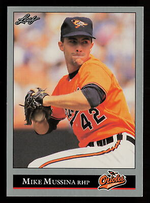 #ad 1992 Leaf Mike Mussina #13a Baltimore Orioles Baseball Card $0.99