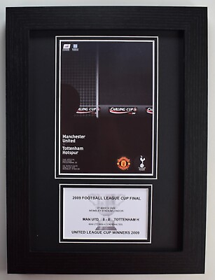 #ad 2009 League Cup Final A4 Photo Match Programme Display Football Manchester Utd GBP 10.99