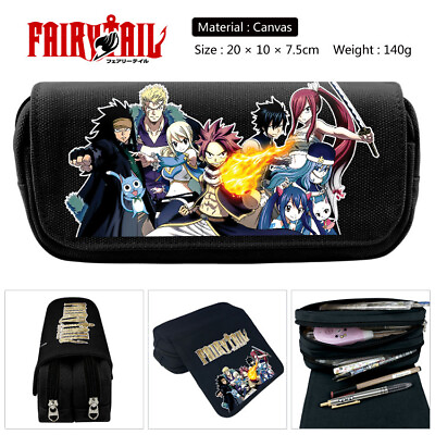 #ad FAIRY TAIL Stationery Pen Pencil Large Storage Bag Cosplay Student Anime Gift #8 $18.88