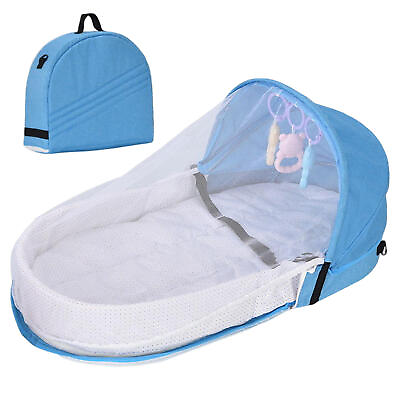 #ad Foldable Newborn Bed Portable Baby Bassinet Infant Crib Travel Sleeper Cradles $44.61