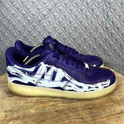 #ad Nike Air Force 1 Low Men#x27;s 11.5 #x27;07 Halloween Purple Skeleton Shoes $104.99