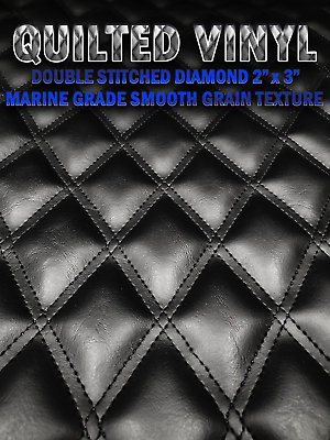 #ad #ad Double Stitched Quilted Vinyl Marine Grad Diamond 2quot; x 3quot; WITH 3 8quot; Foam Backing $26.99