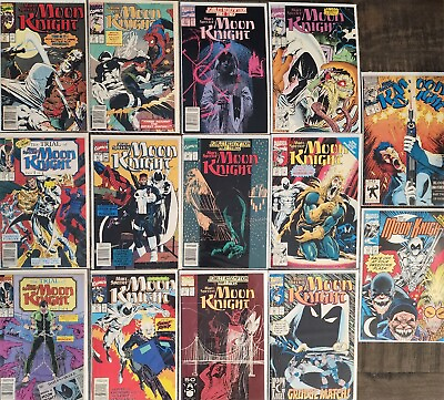 #ad Marvel Marc Spector Moon Knight Lot Of 14 Comics Boarded amp; Bagged Very Nice $59.99