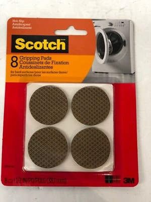 #ad Scotch 1.5quot; Round Rubber Pads Surface Protection FREE SHIP 4 Packs 8 per pack $9.95