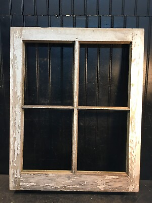 #ad Antique Farm House Window Sash No Glass Wood Frame 20inx20.5in $49.99