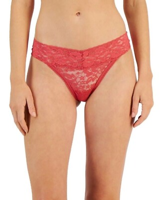#ad New INC International Concepts Women#x27;s Lace Panty Underwear Thong Coral Size 2XL $6.99