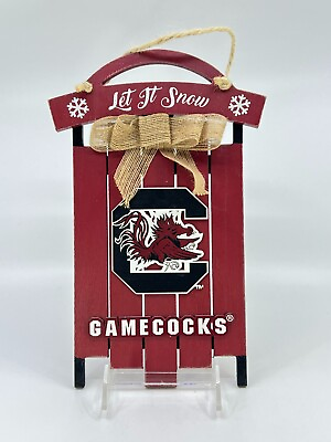 #ad USC Gamecocks Holiday sled wall hanging Christmas decor Home Hanging College $15.00
