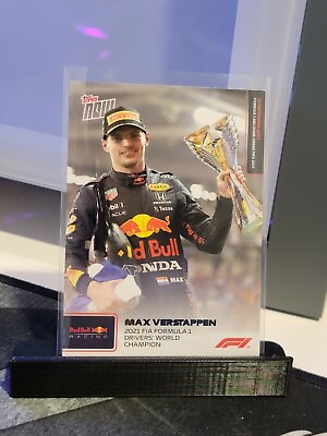 2021 F1 TOPPS NOW FIA Driver#x27;s World Champion Max Verstappen Card # 80 $8.98