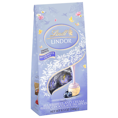 #ad LINDOR Blueberries amp; Cream White Chocolate Candy Truffles White Chocolate Candy $10.88